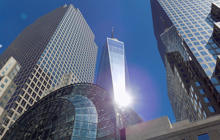 glass skyscrapers world trade center tour in sunshine